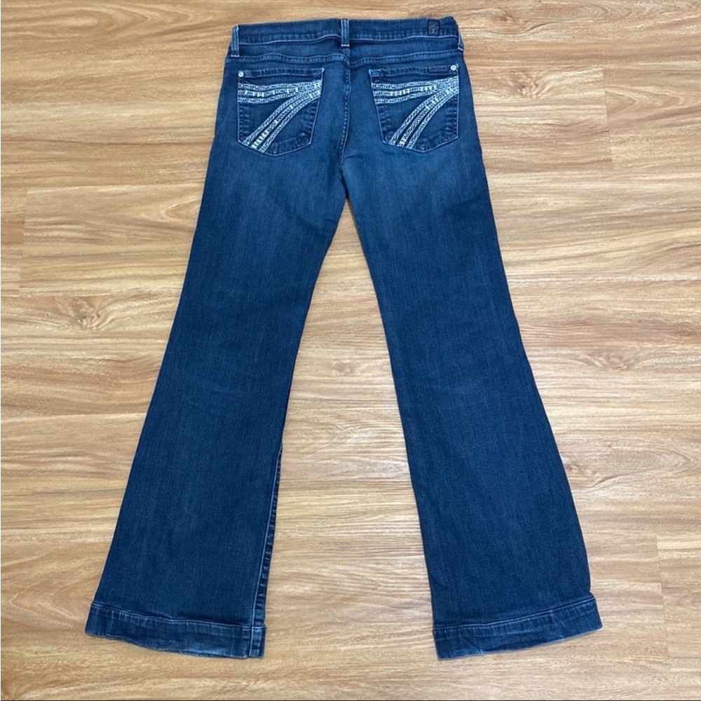 7 For All Mankind Doio Distressed Lace Jeans Size 27 inseam 30.5